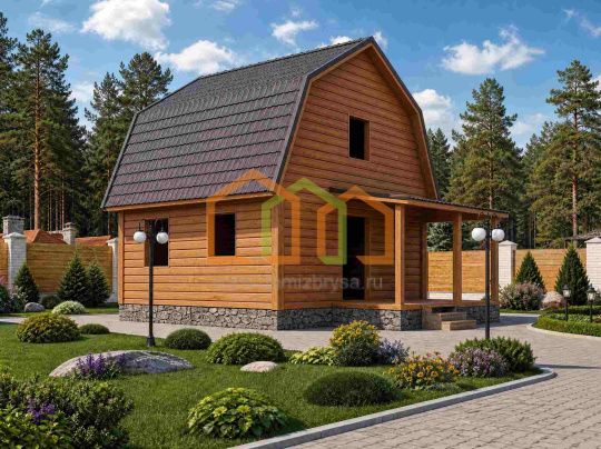 Каркасный дом без внутренней отделки 8х8